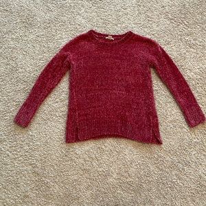Westbound pink velour sweater